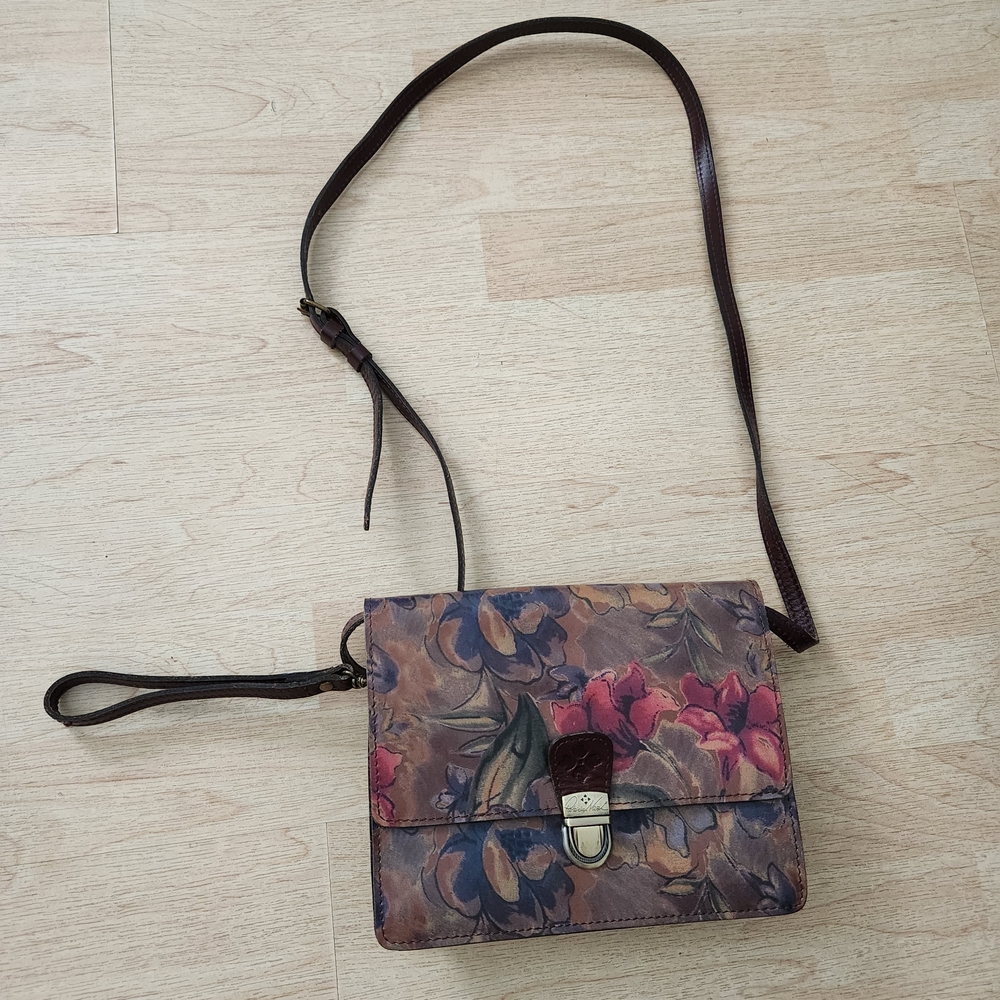 Patricia Nash Floral Printed Crossbody Bag in Multi-Color